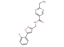N-{[5-(2-chlorophenyl)-3-isoxazolyl]methyl}-2-ethyl-5-pyrimidinecarboxamide