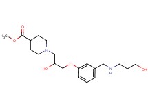methyl 1-[2-hydroxy-3-(3-{[(3-hydroxypropyl)amino]methyl}phenoxy)propyl]-4-piperidinecarboxylate