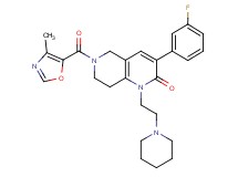 3-(3-fluorophenyl)-6-[(4-methyl-1,3-oxazol-5-yl)carbonyl]-1-[2-(1-piperidinyl)ethyl]-5,6,7,8-tetrahydro-1,6-naphthyridin-2(1H)-one