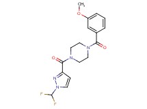 1-{[1-(difluoromethyl)-1H-pyrazol-3-yl]carbonyl}-4-(3-methoxybenzoyl)piperazine