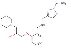 1-[2-({[(1-ethyl-1H-pyrazol-4-yl)methyl]amino}methyl)phenoxy]-3-(1-piperidinyl)-2-propanol