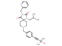 8-[4-(3-hydroxy-3-methyl-1-butyn-1-yl)benzyl]-1-isobutyl-3-(2-pyridinylmethyl)-1,3,8-triazaspiro[4.5]decane-2,4-dione