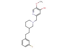 2-({3-[2-(3-fluorophenyl)ethyl]-1-piperidinyl}methyl)-5-methoxy-4-pyridinol