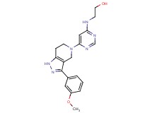 2-({6-[3-(3-methoxyphenyl)-1,4,6,7-tetrahydro-5H-pyrazolo[4,3-c]pyridin-5-yl]pyrimidin-4-yl}amino)ethanol