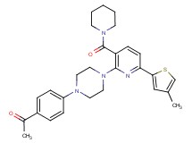 1-(4-{4-[6-(4-methyl-2-thienyl)-3-(1-piperidinylcarbonyl)-2-pyridinyl]-1-piperazinyl}phenyl)ethanone
