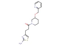 4-{3-oxo-3-[3-(2-pyridinylmethoxy)-1-piperidinyl]propyl}-1,3-thiazol-2-amine