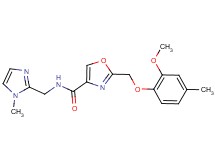 2-[(2-methoxy-4-methylphenoxy)methyl]-N-[(1-methyl-1H-imidazol-2-yl)methyl]-1,3-oxazole-4-carboxamide