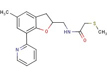 N-{[5-methyl-7-(2-pyridinyl)-2,3-dihydro-1-benzofuran-2-yl]methyl}-2-(methylthio)acetamide