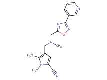 1,5-dimethyl-4-[(methyl{[3-(3-pyridinyl)-1,2,4-oxadiazol-5-yl]methyl}amino)methyl]-1H-pyrrole-2-carbonitrile