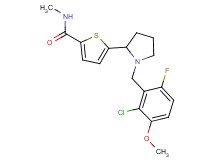 5-[1-(2-chloro-6-fluoro-3-methoxybenzyl)-2-pyrrolidinyl]-N-methyl-2-thiophenecarboxamide