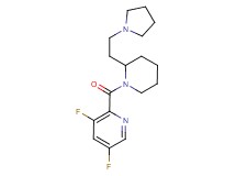 3,5-difluoro-2-({2-[2-(1-pyrrolidinyl)ethyl]-1-piperidinyl}carbonyl)pyridine