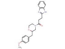 2-{3-[2-(4-methoxybenzyl)-4-morpholinyl]-3-oxopropyl}-1H-benzimidazole