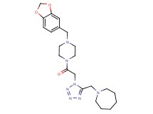 1-[(1-{2-[4-(1,3-benzodioxol-5-ylmethyl)-1-piperazinyl]-2-oxoethyl}-1H-tetrazol-5-yl)methyl]azepane