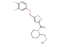 1-({5-[(3,4-difluorophenoxy)methyl]-3-isoxazolyl}carbonyl)-2-(methoxymethyl)piperidine