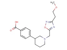 4-(1-{[3-(2-methoxyethyl)-1,2,4-oxadiazol-5-yl]methyl}piperidin-3-yl)benzoic acid