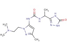 N-{1-[2-(dimethylamino)ethyl]-3-methyl-1H-pyrazol-5-yl}-N'-[1-(5-oxo-4,5-dihydro-1H-1,2,4-triazol-3-yl)ethyl]urea