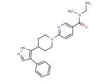 N-ethyl-N-methyl-6-[4-(4-phenyl-1H-pyrazol-5-yl)piperidin-1-yl]nicotinamide
