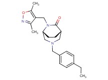 (1S*,5R*)-6-[(3,5-dimethylisoxazol-4-yl)methyl]-3-(4-ethylbenzyl)-3,6-diazabicyclo[3.2.2]nonan-7-one