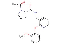 (2S*)-1-acetyl-N-{[2-(2-methoxyphenoxy)-3-pyridinyl]methyl}-2-pyrrolidinecarboxamide