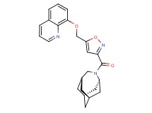 (1R*,3S*,6R*,8S*)-4-({5-[(8-quinolinyloxy)methyl]-3-isoxazolyl}carbonyl)-4-azatricyclo[4.3.1.1~3,8~]undecane