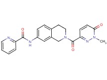 N-{2-[(1-methyl-6-oxo-1,6-dihydro-3-pyridazinyl)carbonyl]-1,2,3,4-tetrahydro-7-isoquinolinyl}-2-pyridinecarboxamide