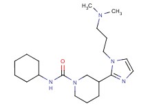 N-cyclohexyl-3-{1-[3-(dimethylamino)propyl]-1H-imidazol-2-yl}-1-piperidinecarboxamide