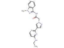 2-{4-[4-(ethylamino)pyrimidin-2-yl]-1H-pyrazol-1-yl}-N-(1-methyl-1H-indazol-3-yl)acetamide