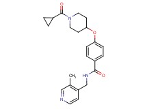 4-{[1-(cyclopropylcarbonyl)-4-piperidinyl]oxy}-N-[(3-methyl-4-pyridinyl)methyl]benzamide