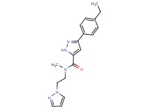 3-(4-ethylphenyl)-N-methyl-N-[2-(1H-pyrazol-1-yl)ethyl]-1H-pyrazole-5-carboxamide