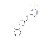 N-{[1-(2-fluorophenyl)pyrrolidin-3-yl]methyl}-4-(trifluoromethyl)pyrimidin-2-amine