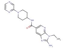 2-amino-3-ethyl-N-(1-pyrazin-2-ylpiperidin-4-yl)-3H-imidazo[4,5-b]pyridine-6-carboxamide