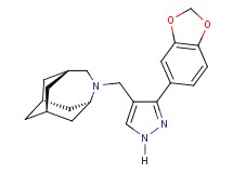 (1R*,3s,6r,8S*)-4-{[3-(1,3-benzodioxol-5-yl)-1H-pyrazol-4-yl]methyl}-4-azatricyclo[4.3.1.1~3,8~]undecane