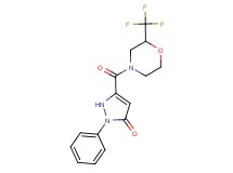 2-phenyl-5-{[2-(trifluoromethyl)morpholin-4-yl]carbonyl}-1,2-dihydro-3H-pyrazol-3-one