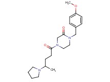 1-(4-methoxybenzyl)-4-[4-(1-pyrrolidinyl)pentanoyl]-2-piperazinone
