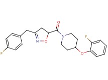 1-{[3-(4-fluorobenzyl)-4,5-dihydro-5-isoxazolyl]carbonyl}-4-(2-fluorophenoxy)piperidine