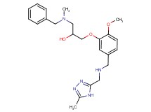 1-[benzyl(methyl)amino]-3-[2-methoxy-5-({[(5-methyl-4H-1,2,4-triazol-3-yl)methyl]amino}methyl)phenoxy]-2-propanol