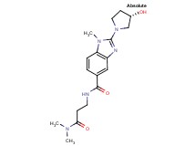 N-[3-(dimethylamino)-3-oxopropyl]-2-[(3S)-3-hydroxy-1-pyrrolidinyl]-1-methyl-1H-benzimidazole-5-carboxamide