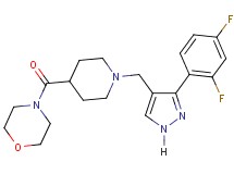 4-[(1-{[3-(2,4-difluorophenyl)-1H-pyrazol-4-yl]methyl}-4-piperidinyl)carbonyl]morpholine