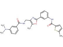 N-{3-[4-({[3-(dimethylamino)benzoyl]amino}methyl)-5-methyl-1,3-oxazol-2-yl]phenyl}-5-methyl-2-thiophenecarboxamide