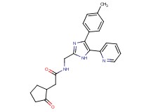N-{[4-(4-methylphenyl)-5-pyridin-2-yl-1H-imidazol-2-yl]methyl}-2-(2-oxocyclopentyl)acetamide