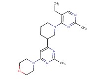 4-{6-[1-(5-ethyl-2-methyl-4-pyrimidinyl)-3-piperidinyl]-2-methyl-4-pyrimidinyl}morpholine