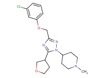 4-[3-[(3-chlorophenoxy)methyl]-5-(tetrahydrofuran-3-yl)-1H-1,2,4-triazol-1-yl]-1-methylpiperidine