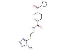 1-(cyclobutylcarbonyl)-N-{2-[(1-methyl-1H-tetrazol-5-yl)thio]ethyl}-4-piperidinecarboxamide