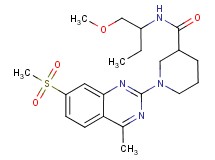 N-[1-(methoxymethyl)propyl]-1-[4-methyl-7-(methylsulfonyl)-2-quinazolinyl]-3-piperidinecarboxamide