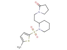 1-(2-{1-[(5-methyl-2-thienyl)sulfonyl]-2-piperidinyl}ethyl)-2-pyrrolidinone
