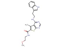 4-{[2-(1H-indol-3-yl)ethyl]amino}-N-(2-methoxyethyl)-5-methylthieno[2,3-d]pyrimidine-6-carboxamide