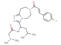 N~1~-(1-{7-[(2E)-3-(4-fluorophenyl)-2-propenoyl]-6,7,8,9-tetrahydro-5H-[1,2,4]triazolo[4,3-d][1,4]diazepin-3-yl}-3-methylbutyl)-N~2~,N~2~-dimethylglycinamide