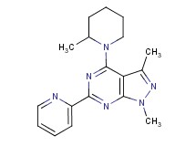 1,3-dimethyl-4-(2-methyl-1-piperidinyl)-6-(2-pyridinyl)-1H-pyrazolo[3,4-d]pyrimidine