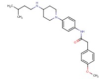 2-(4-methoxyphenyl)-N-(4-{4-[(3-methylbutyl)amino]-1-piperidinyl}phenyl)acetamide