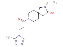 2-ethyl-8-[3-(5-methyl-1H-tetrazol-1-yl)propanoyl]-2,8-diazaspiro[4.5]decan-3-one